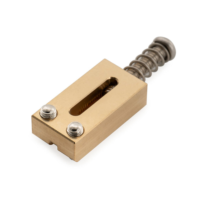 Musiclily Ultra 10,5 mm Moderner Stil Rechteckvolle Vollmessingsattel für Strat/Tele-Style-Elektrogitarre, Set von 6