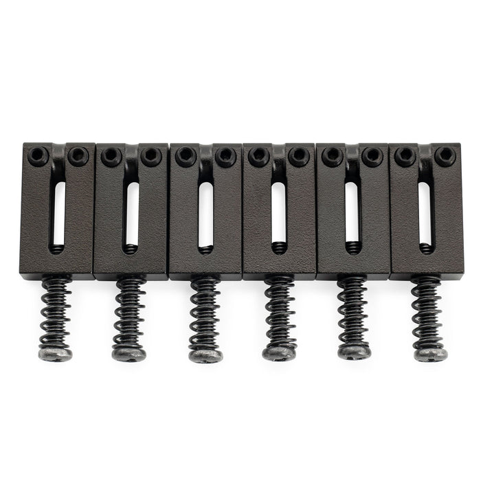 musiclily ultra 10 8mm modern style rectangle full solid brass saddles for strat tele style electric guitar mx2371 6p