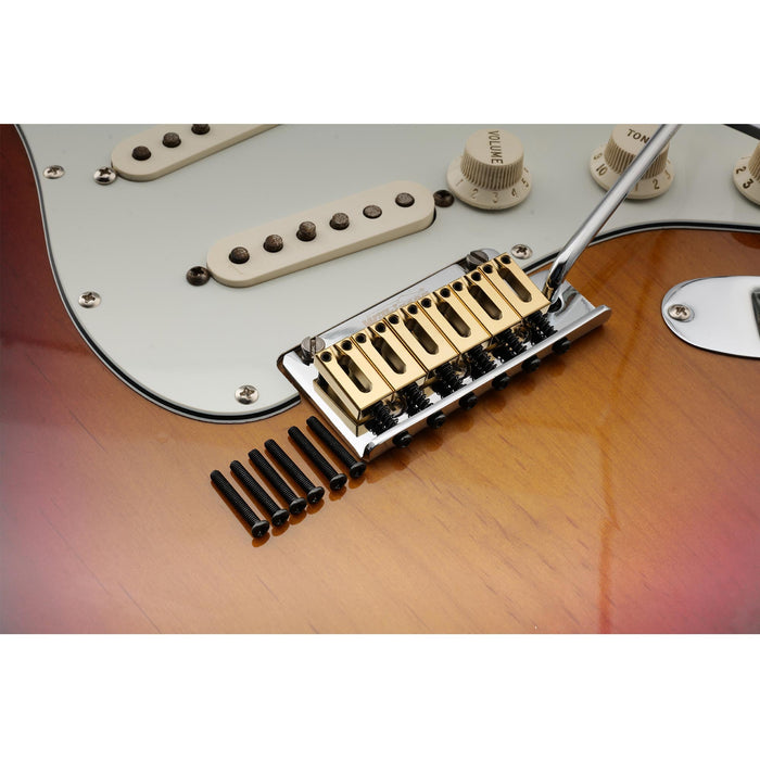 Musiclily Ultra 10,8 mm Moderner Stil Rechteckvolle Vollmessingsattel für Strat-Tele-Stil-Elektrogitarren, Set von 6