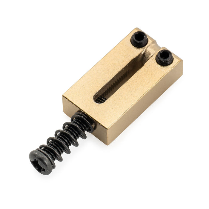 Musiclily Ultra 10,8 mm Moderner Stil Rechteckvolle Vollmessingsattel für Strat-Tele-Stil-Elektrogitarren, Set von 6