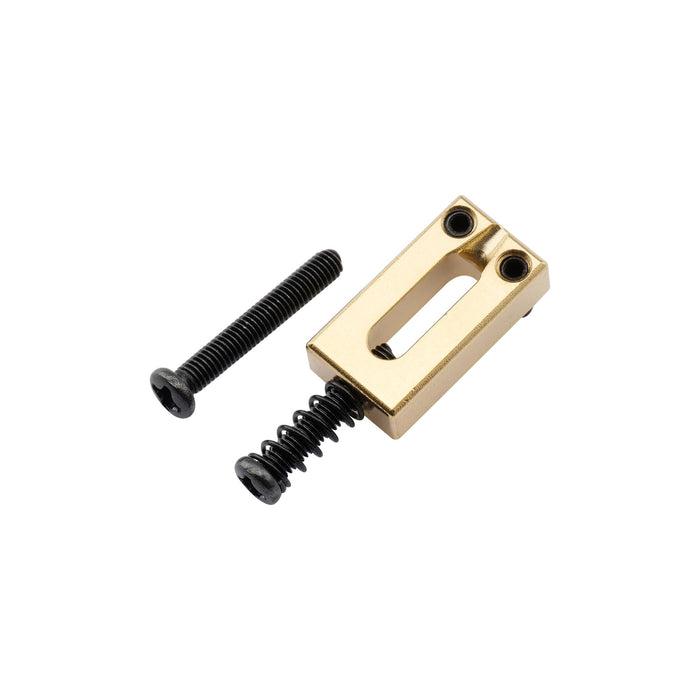Musiclily Ultra 10,8 mm Moderner Stil Rechteckvolle Vollmessingsattel für Strat-Tele-Stil-Elektrogitarren, Set von 6
