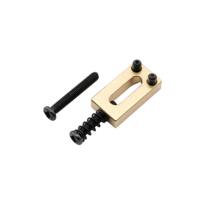 Musiclily Ultra 10,8 mm Moderner Stil Rechteckvolle Vollmessingsattel für Strat-Tele-Stil-Elektrogitarren, Set von 6