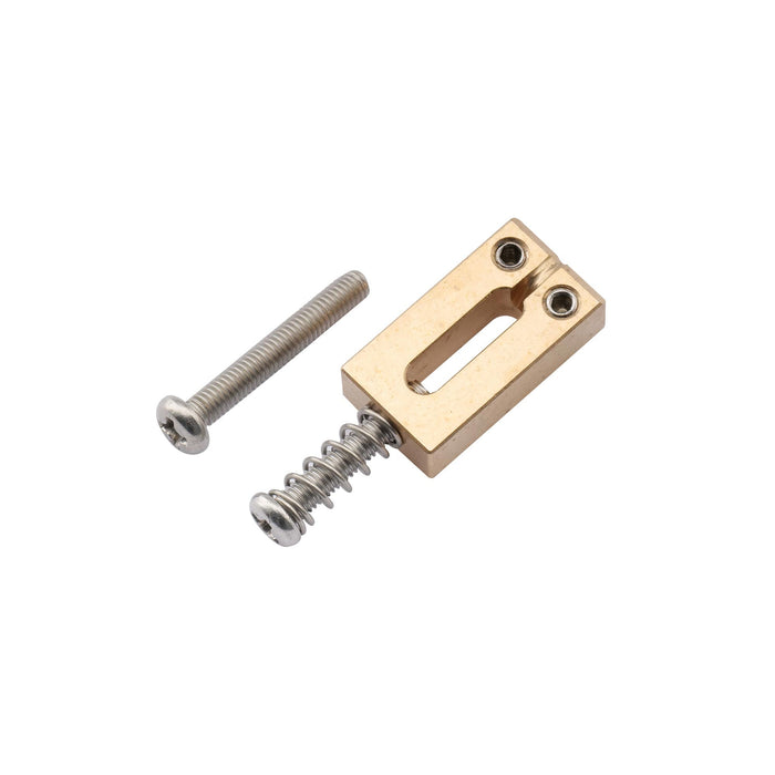 Musiclily Ultra 10,8 mm Moderner Stil Rechteckvolle Vollmessingsattel für Strat-Tele-Stil-Elektrogitarren, Set von 6