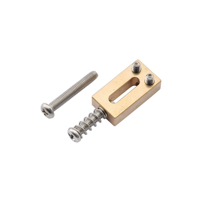 Musiclily Ultra 10,8 mm Moderner Stil Rechteckvolle Vollmessingsattel für Strat-Tele-Stil-Elektrogitarren, Set von 6