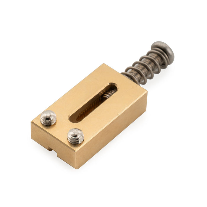 Musiclily Ultra 10,8 mm Moderner Stil Rechteckvolle Vollmessingsattel für Strat-Tele-Stil-Elektrogitarren, Set von 6