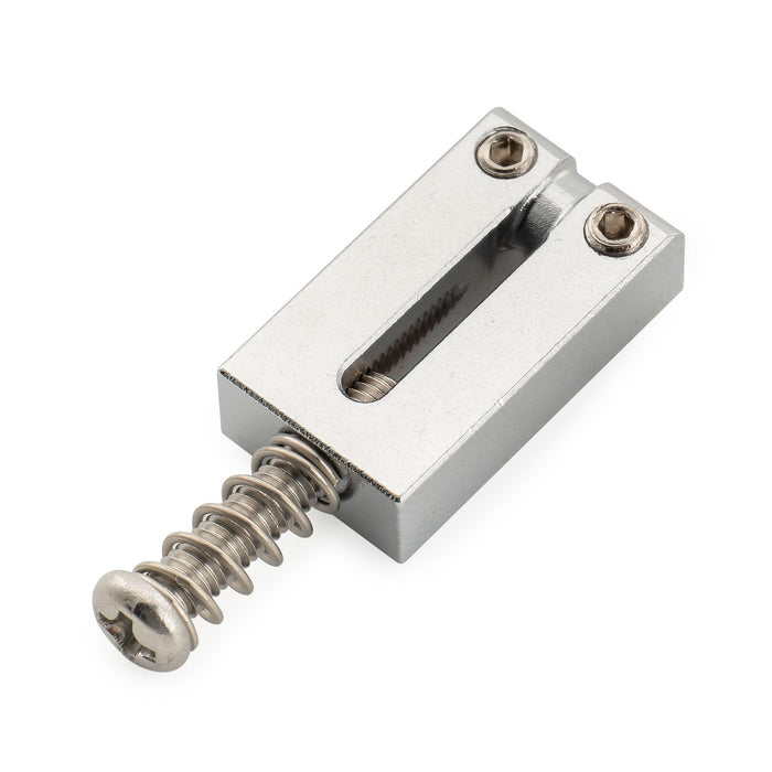 Musiclily Ultra 11.2mmピッチ モダン フルソリッド 真鍮 ブロックサドル Vintage Stratストラトエレキギター用 ブラック(6個セット)