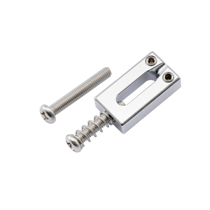 Musiclily Ultra 11.2mmピッチ モダン フルソリッド 真鍮 ブロックサドル Vintage Stratストラトエレキギター用 ブラック(6個セット)