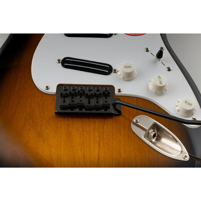 Application of musiclily ultra 52 5mm2 1 16 inch standard 6 screw st tremolo bridge with vintage steel bent saddles 36mm solid brass block push in arm for strat style electric guitar mx2373bp