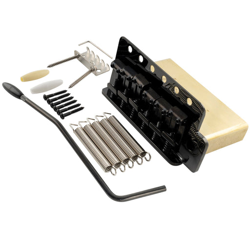 musiclily ultra 52 5mm2 1 16 inch standard 6 screw st tremolo bridge with vintage steel bent saddles 36mm solid brass block push in arm for strat style electric guitar mx2373bp