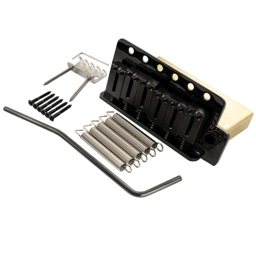 musiclily ultra 52 5mm2 1 16 inch standard 6 screw st tremolo bridge with modern brass saddles 36mm solid brass block push in arm for strat style electric guitar mx2373p