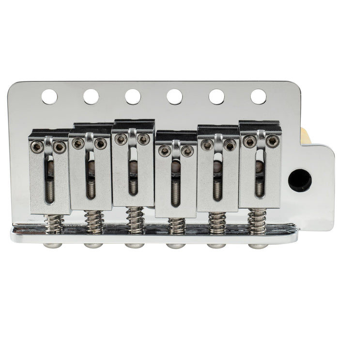 Musiclily Ultra 52,5 mm (2-1/16 Zoll) Standard 6-Schrauben ST-Tremolo-Brücke mit modernen Messingsatteln, 36-mm massiver Messingblock, Einsteckarm für Elektrogitarren im Strat-Stil