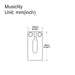 Dimensions of wilkinson wvp tremolo bridge 10 8mm stainless steel saddles for imported strat style electric guitar mx2376nu 2
