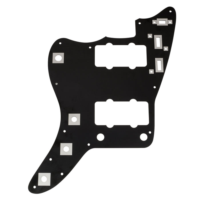Musiclily Ultra 13-Hole Anodized Aluminum Pickguard for Vintage 60s Jazzmaster Style Electric Guitar, Black