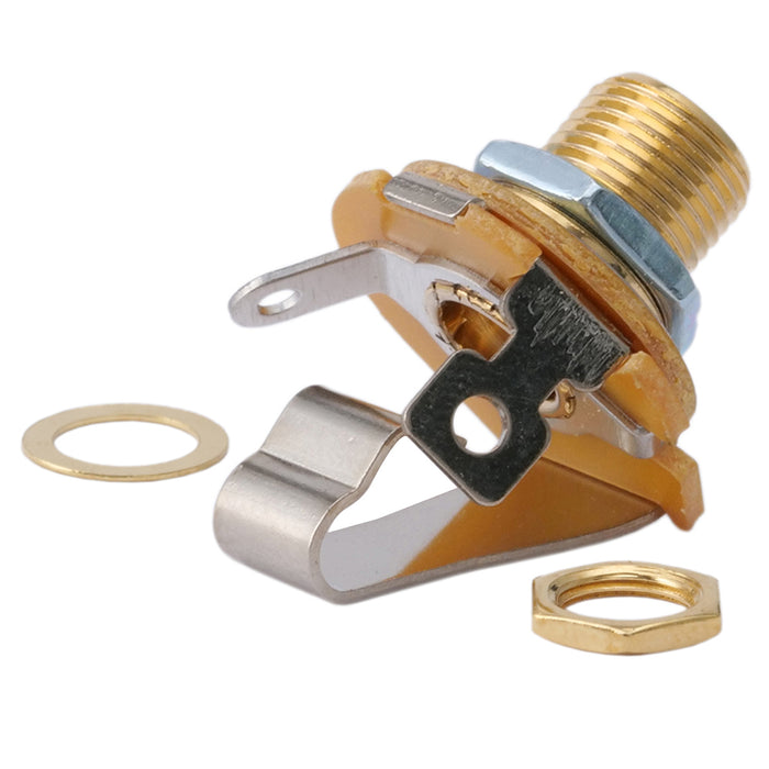 Musiclily Pro 1/4 inch 6.35mm 2 Contact Mono Output Jack Socket for Electric Guitar Bass