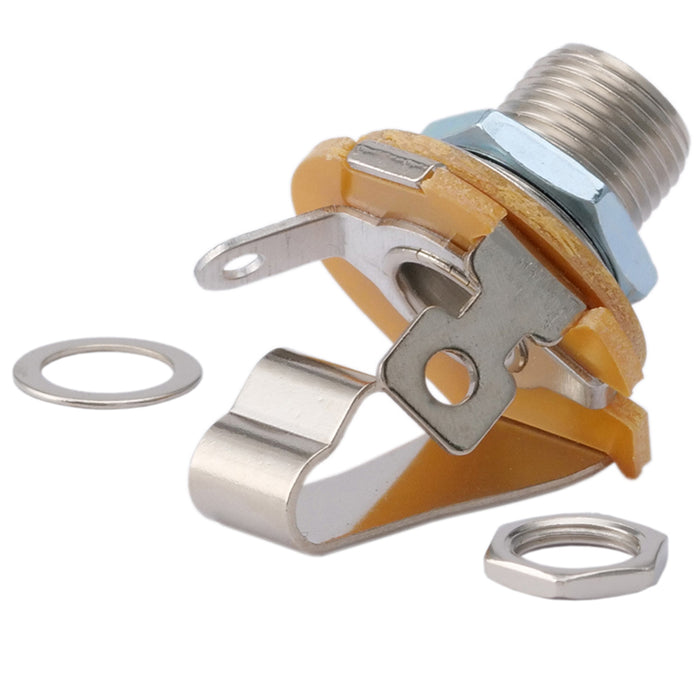 Musiclily Pro 1/4 inch 6.35mm 2 Contact Mono Output Jack Socket for Electric Guitar Bass