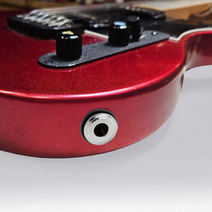 Musiclily Pro Jack de Salida Mono Cilíndrico de 1/4 pulgada (6,35 mm) para Guitarra Eléctrica y Bajo, Cromado