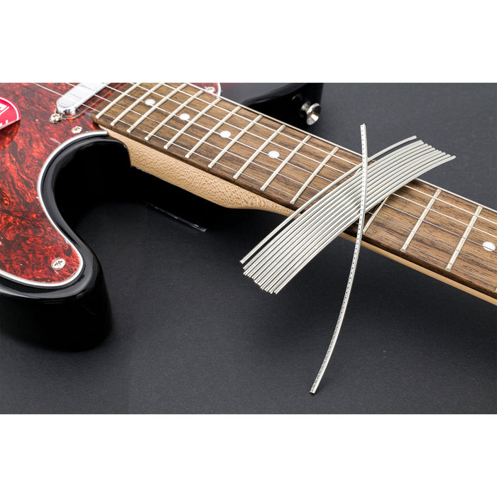 Application of sintoms e206109 elite series nickel silver extra hard 2 0mm small fret wire set for vintage fender classic acoustic guitar mx2409