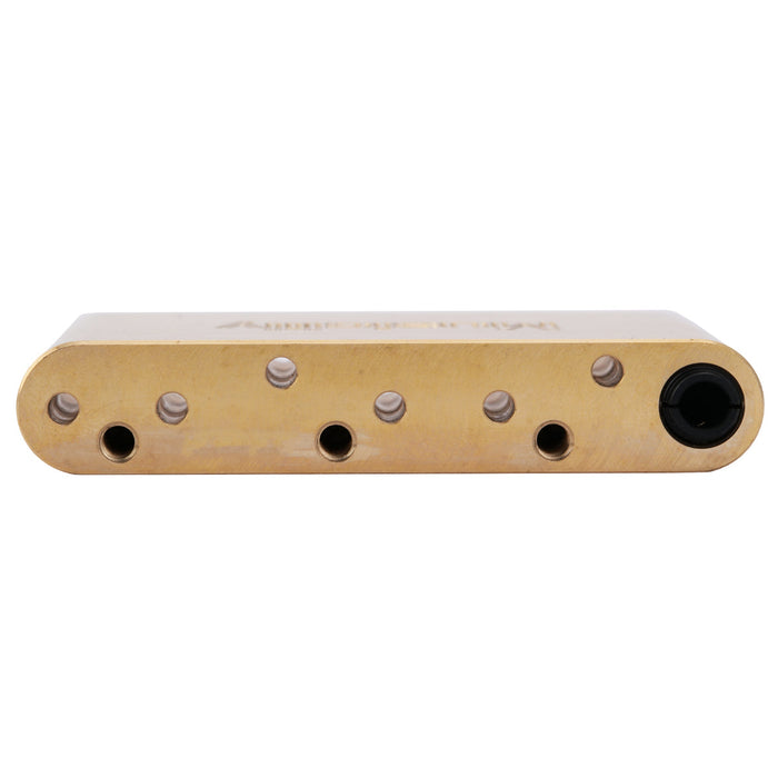 detail of musiclily ultra 54mm2 1 8 inch full solid brass block for strat electric guitar wilkinson wvc wvp tremolo bridge 42mm tall mx2434