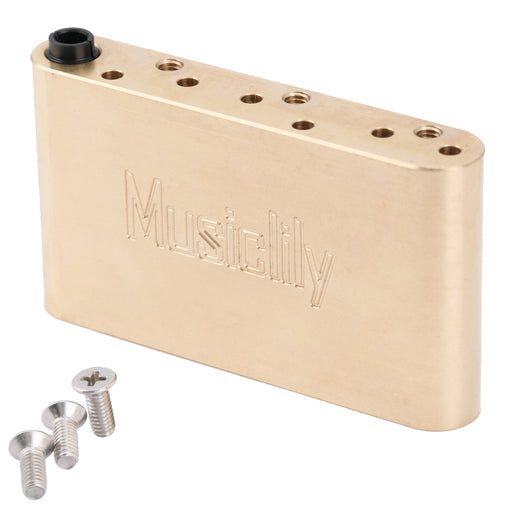 musiclily ultra 54mm2 1 8 inch full solid brass block for strat electric guitar wilkinson wvc wvp tremolo bridge 42mm tall mx2434