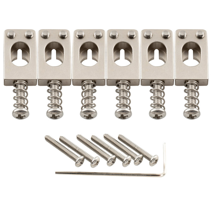 Musiclily Ultra 10.5mm Vollmassiv Messing Tremolo-Brückensättel für Strat-Stil E-Gitarre, Set von 6