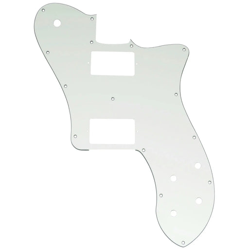 musiclily pro 15 holes covered hh guitar pickguard for mexico fender 72 tele deluxe style electric guitar 3ply 4ply mx2457p, aged white
