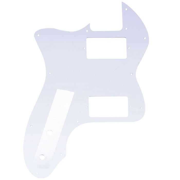 Musiclily Pro 12穴 カバードHH TLテレシンラインピックガード USA/メキシコFender 72 Tele Thinlineスタイルなエレキギター用 4プライ エイジドホワイトパール