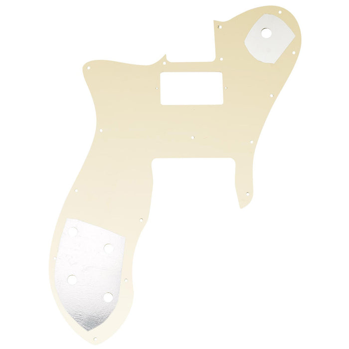 Musiclily Pro 16穴 シングルH TLテレカスタムピックガード USA/メキシコFender 72 Tele Customスタイルなエレキギター用 4プライ エイジドホワイトパール