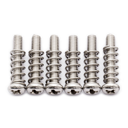 musiclily pro metric m3 16mm steel saddle intonation screws and spring set for imported electric guitar bass bridge mx2472 6mx2491 6p