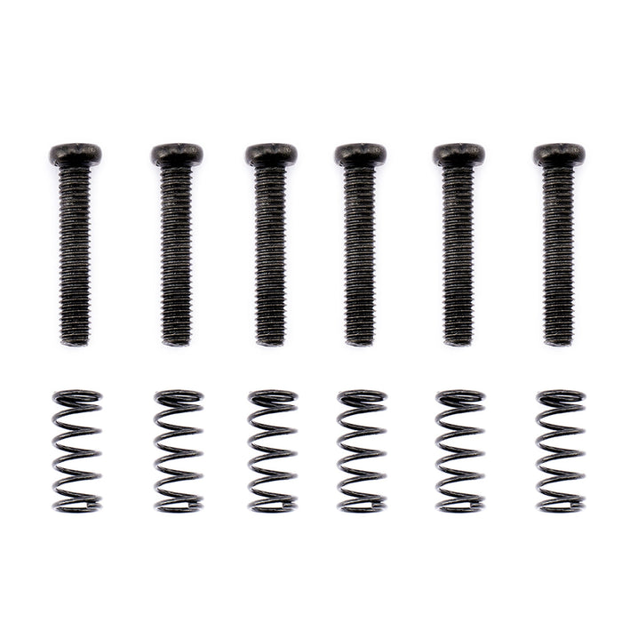 Musiclily Pro Metrische M3x16mm Stahlsattelintonationsschrauben und Federsatz für Importierten Elektrogitarren- und Bassbrücke, Satz von 6