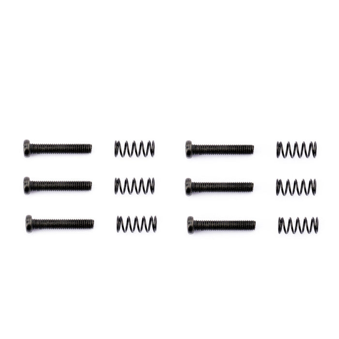 Musiclily Pro Metrische M3x16mm Stahlsattelintonationsschrauben und Federsatz für Importierten Elektrogitarren- und Bassbrücke, Satz von 6