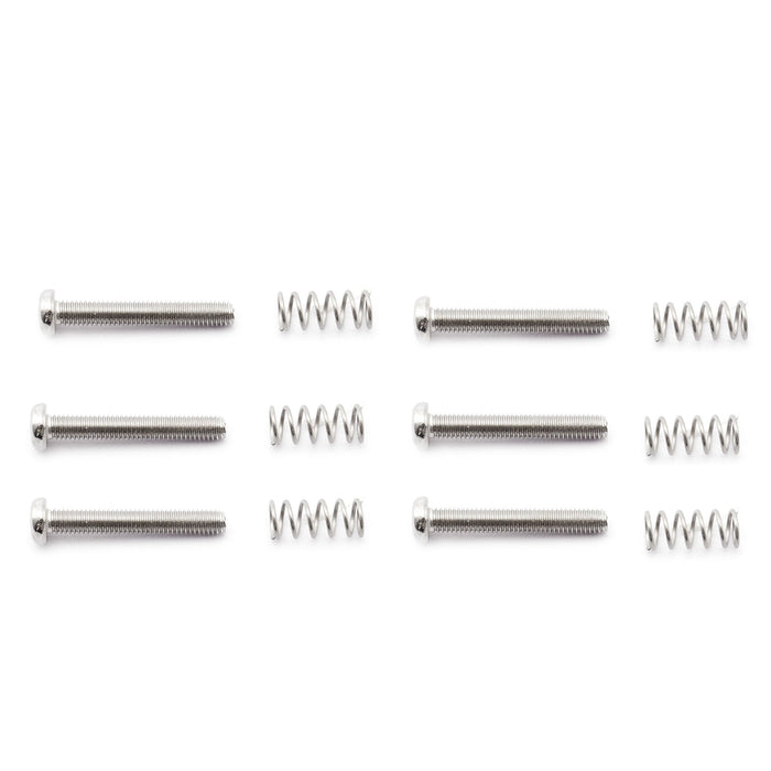 Musiclily Pro Metric M3x20mm Ajuste de Entonação e Parafuso de Mola em Aço para Ponte de Baixo de Violão Elétrico Importado, Conjunto de 6