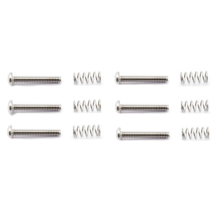 detail of musiclily pro unc 4 40x3 4 inch stainless steel saddle intonation screws and spring set for american electric guitar bass bridge mx2475 6mx2491 6