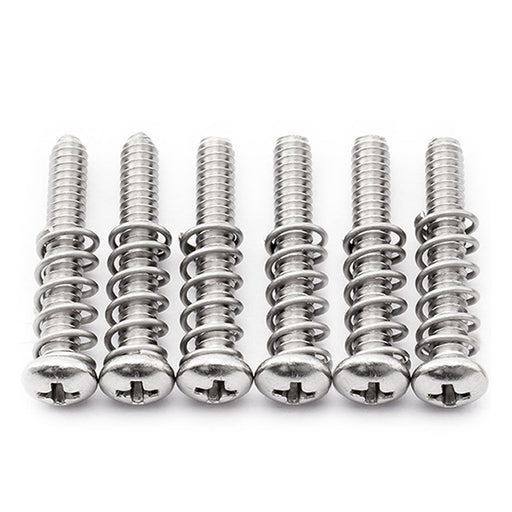 musiclily pro unc 4 40x3 4 inch stainless steel saddle intonation screws and spring set for american electric guitar bass bridge mx2475 6mx2491 6