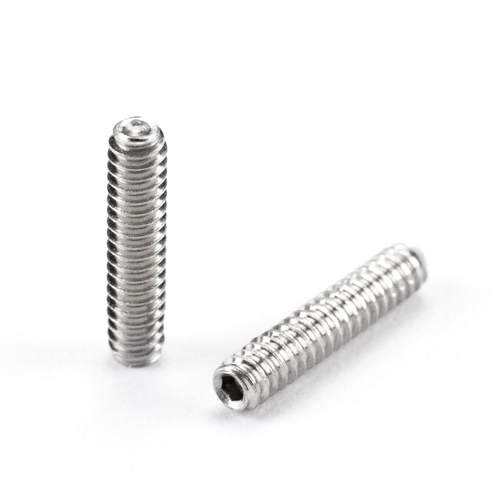 detail of musiclily pro unc 4 40 1 2 inch steel saddle height adjustment screws for american electric guitar bass bridge mx2481 12