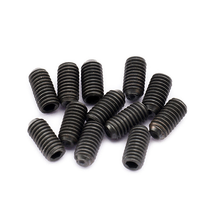 musiclily pro metric m3 6mm steel saddle height adjustment screws for imported electric guitar bass bridge mx2492 12, black