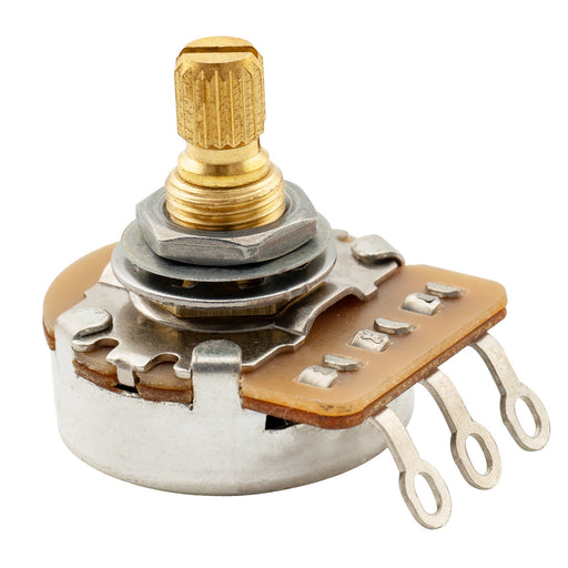 musiclily pro hd a250k full brass metric coarse 18 spline split short shaft pot audio taper potentiometer for electric guitar bass mx2500