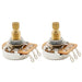 musiclily pro hd b500k full brass metric coarse 18 spline split shaft pot linear taper potentiometer for electric guitar bass mx2503, 2 pcs