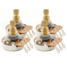 musiclily pro hd b500k full brass metric coarse 18 spline split shaft pot linear taper potentiometer for electric guitar bass mx2503, 4 pcs