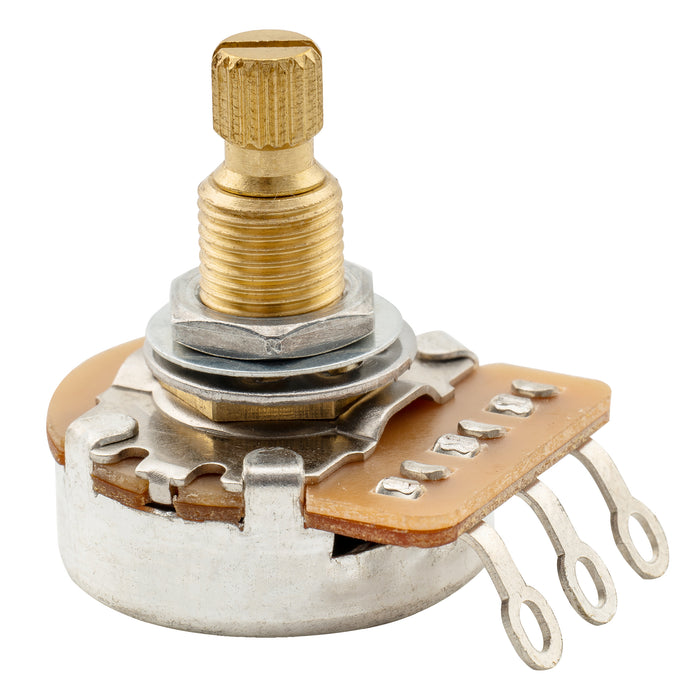 Wholesale-Musiclily Pro HD B500K Vollmessing Potentiometer, metrisch, grob 18-Zahn, Split-Welle, Linear-Taper, für E-Gitarre und Bass