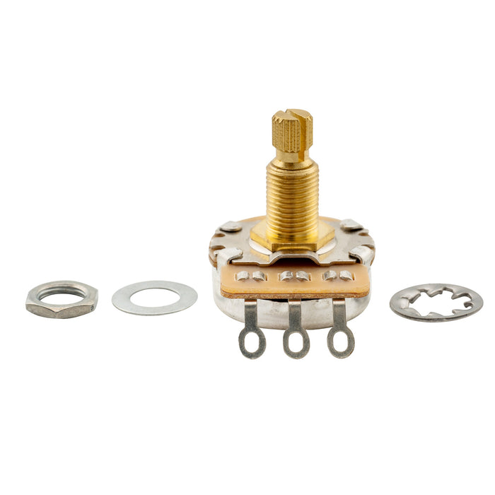 Musiclily Pro HD B25K Pots Brass Metric Split Standard Shaft 9.5mm Linear Taper Potentiometers for Active Pickups Electric Guitar Bass (Set of 10)