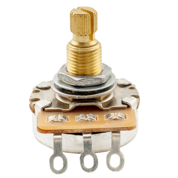 Musiclily Pro HD B1M Pots Brass Metric Split Standard Shaft 9.5mm Linear Taper Potentiometers for LP/SG/Offset Style Electric Guitar Bass (Set of 4)