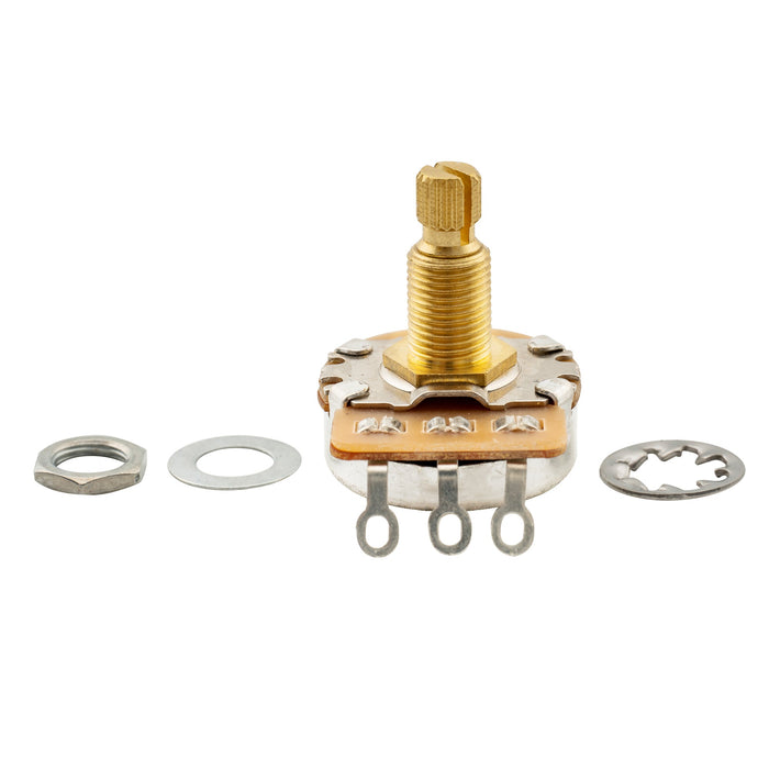Musiclily Pro HD B1M Pots Brass Metric Split Standard Shaft 9.5mm Linear Taper Potentiometers for LP/SG/Offset Style Electric Guitar Bass (Set of 4)
