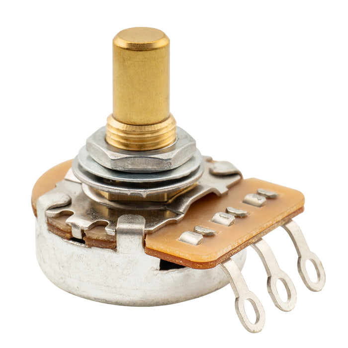 Großhandel-Musiclily Pro HD A250K Vollmessing metrischer solider kurzer Schaft Poti Audio-Taper-Potentiometer für E-Gitarre Bass
