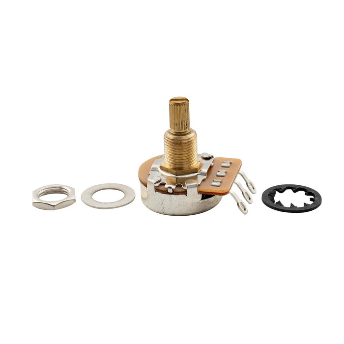 Musiclily Pro HD A250K+B250K Pots Brass Standard Split Shaft 3/8 Inch Audio Linear Taper Potentiometers for ST Tele Mustang Ibanez Style Electric Guitar Bass (Set of 1A1B)