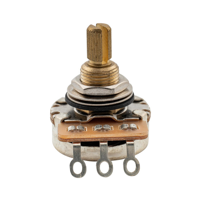 Musiclily Pro HD B250K Pots Brass Standard Split Shaft 3/8 Inch Linear Taper Potentiometers for Electric Guitar Bass (Set of 10)
