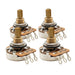 musiclily pro hd b250k full brass inch size fine 24 spline split shaft pot linear taper potentiometer for electric guitar bass mx2517, 4 pcs