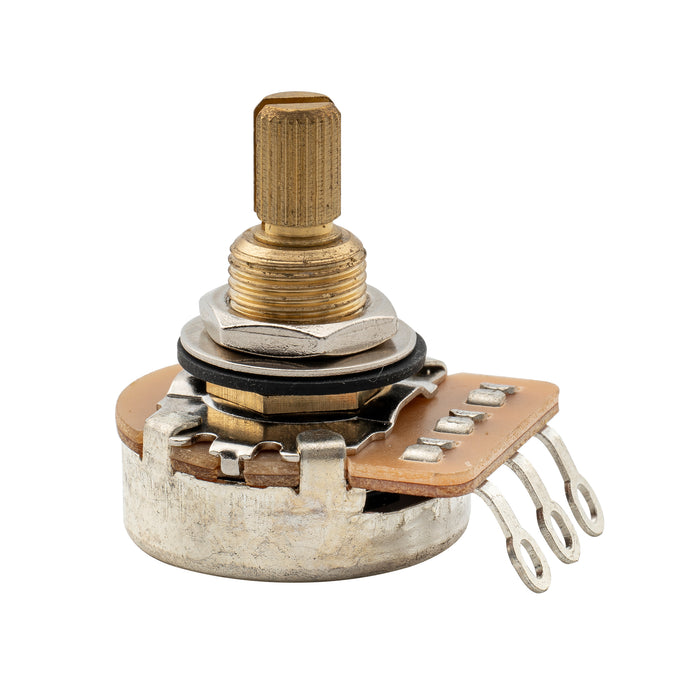 Großhandel-Musiclily Pro HD A500K Vollmessing Zollgröße feine 24-Zahn geteilte Welle Poti Audio-Taper-Potentiometer für E-Gitarre Bass
