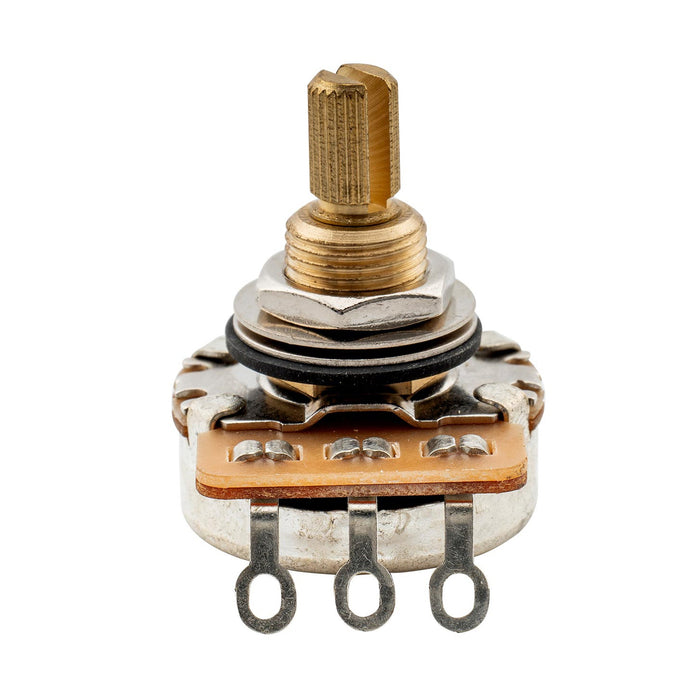 Musiclily Pro HD A1M Pots Brass Standard Split Shaft 3/8 Inch Audio Taper Potentiometers for LP/SG/Offset Style Electric Guitar Bass (Set of 4)