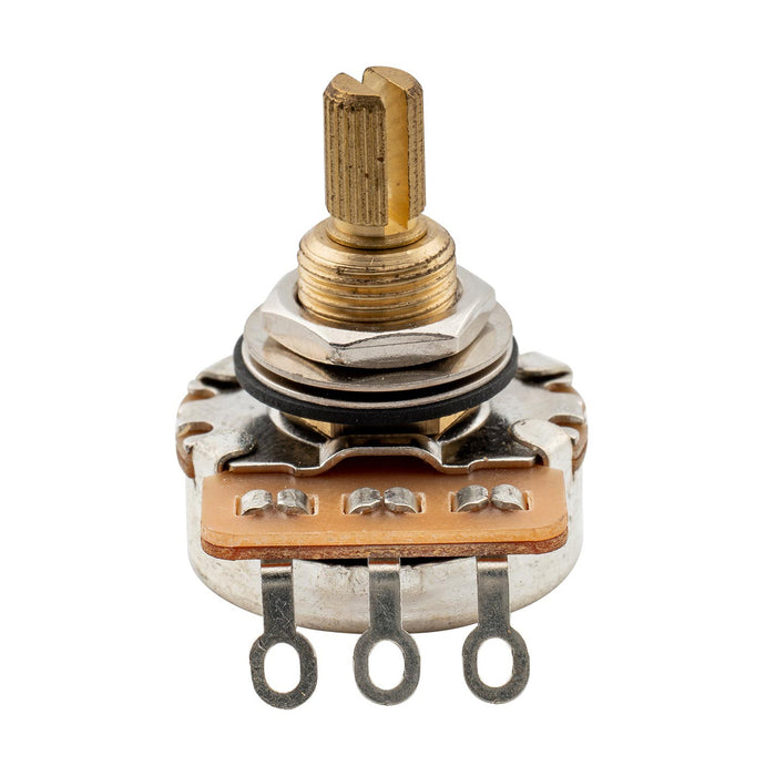 Musiclily Pro HD B1M Pots Brass Standard Split Shaft 3/8 Inch Linear Taper Potentiometers for LP/SG/Offset Style Electric Guitar Bass (Set of 4)