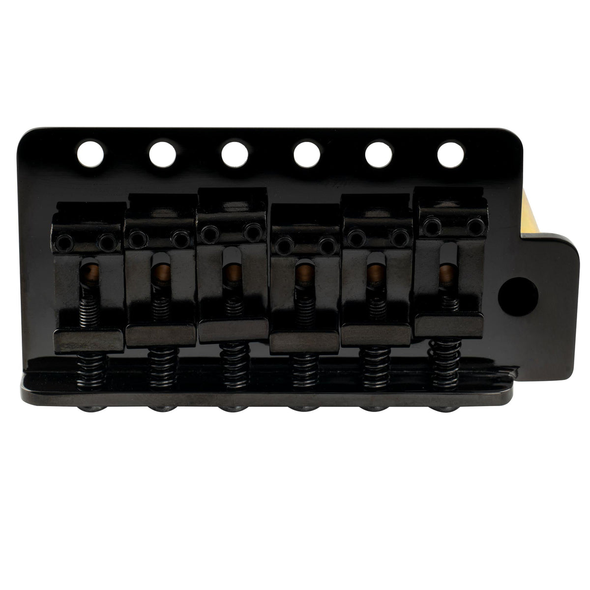 Part of musiclily ultra 52 5mm2 1 16 inch standard 6 screw st tremolo bridge with vintage steel bent saddles 42mm solid brass block push in arm for strat style electric guitar mx2546bp